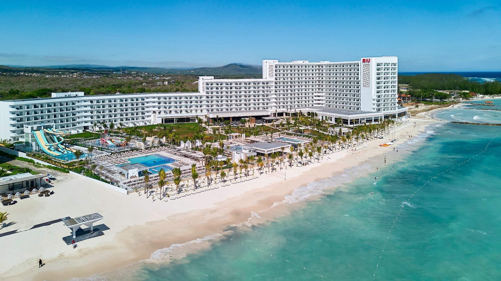 Aerial view of RIU Palace Aquarelle on Jamaica's north coast